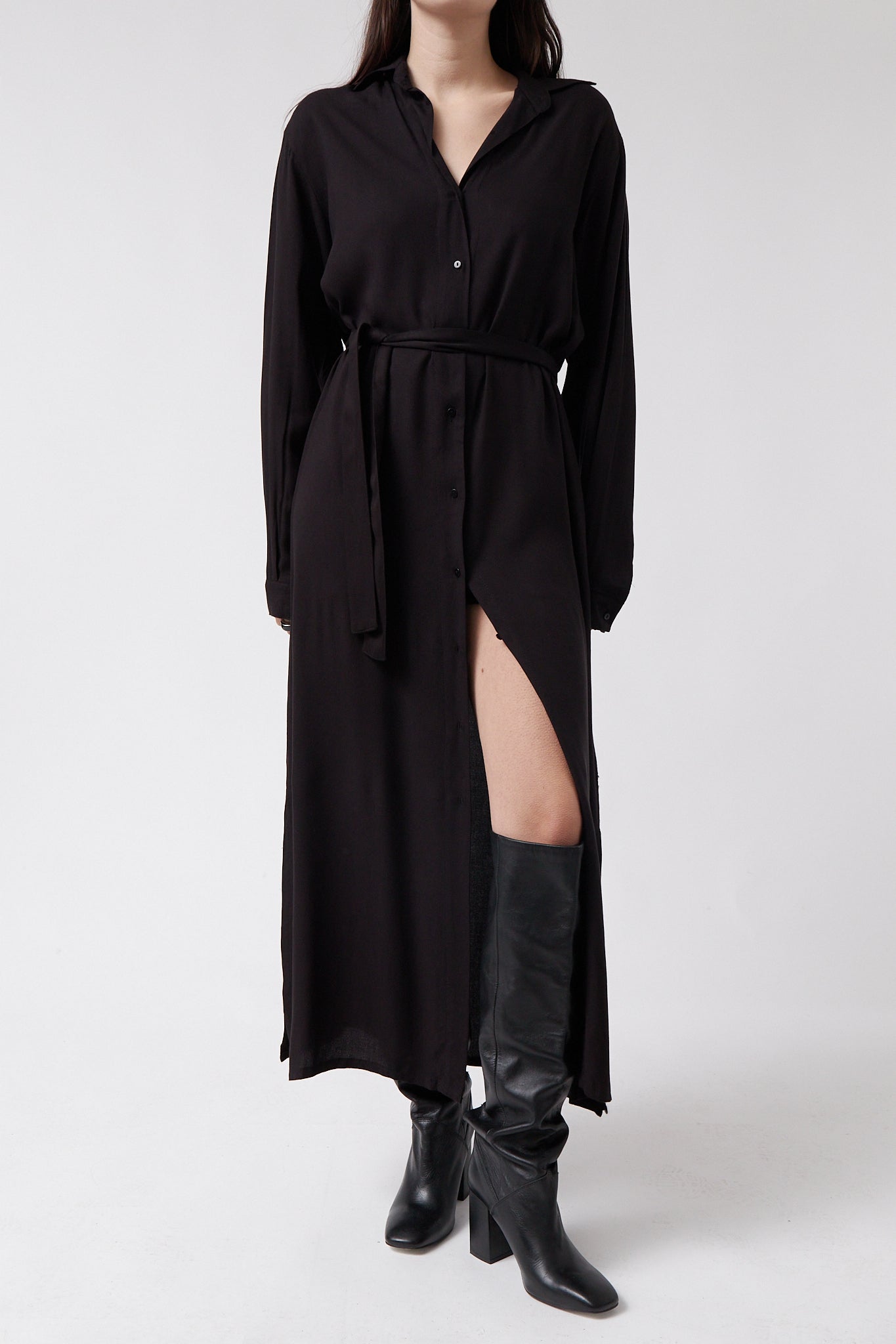 Sasanqua Black Dress