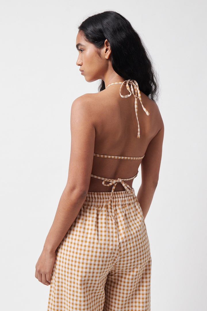 Caramelo Backless Top