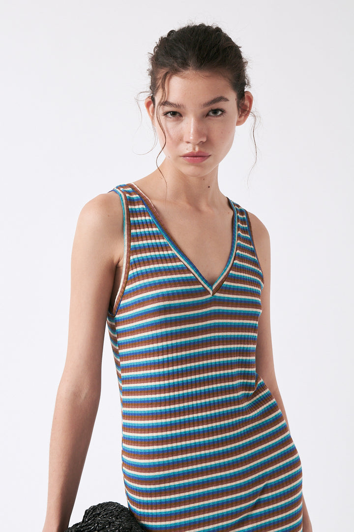 Vestit de coll V Helado