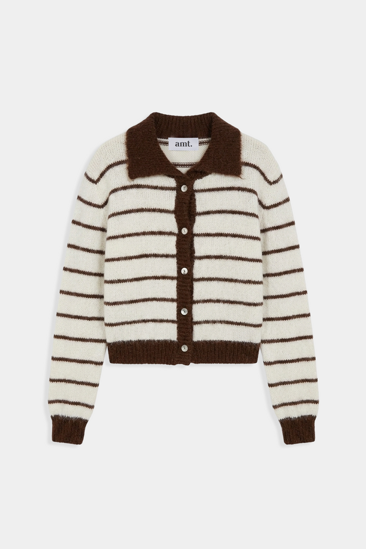 Praline Striped Cardigan